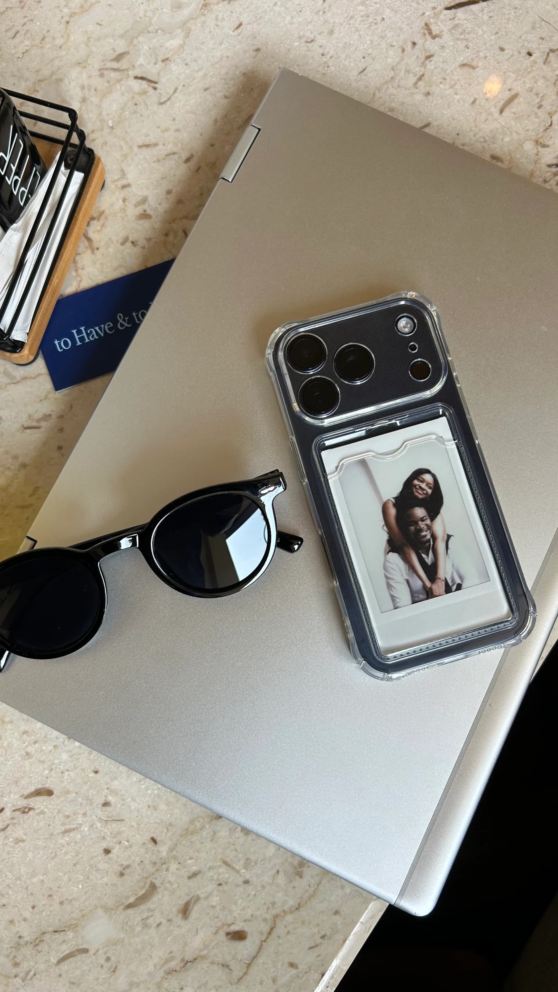 iPhone 17 case with an Instax Instant Print