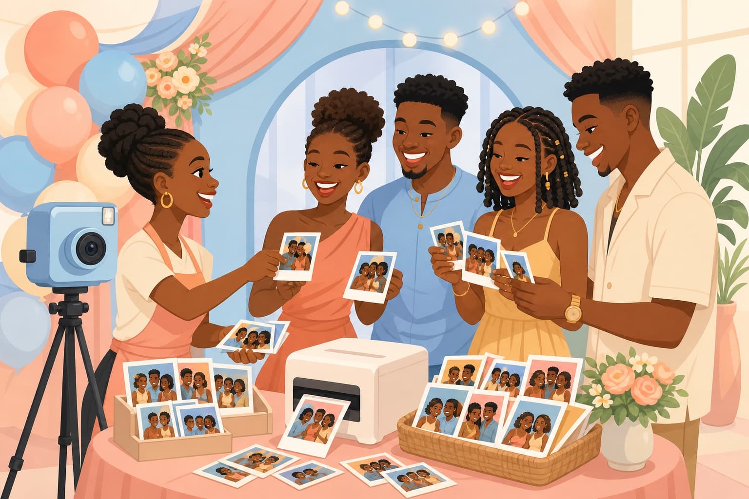 Premium instant photography package illustration