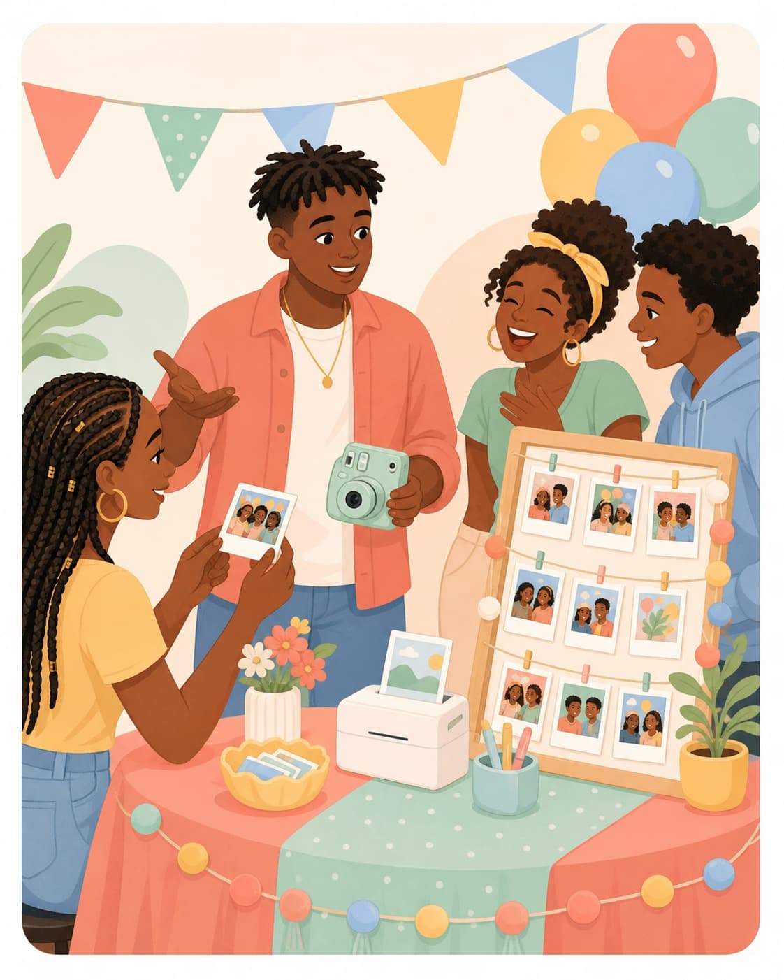 Standard instant photography package illustration