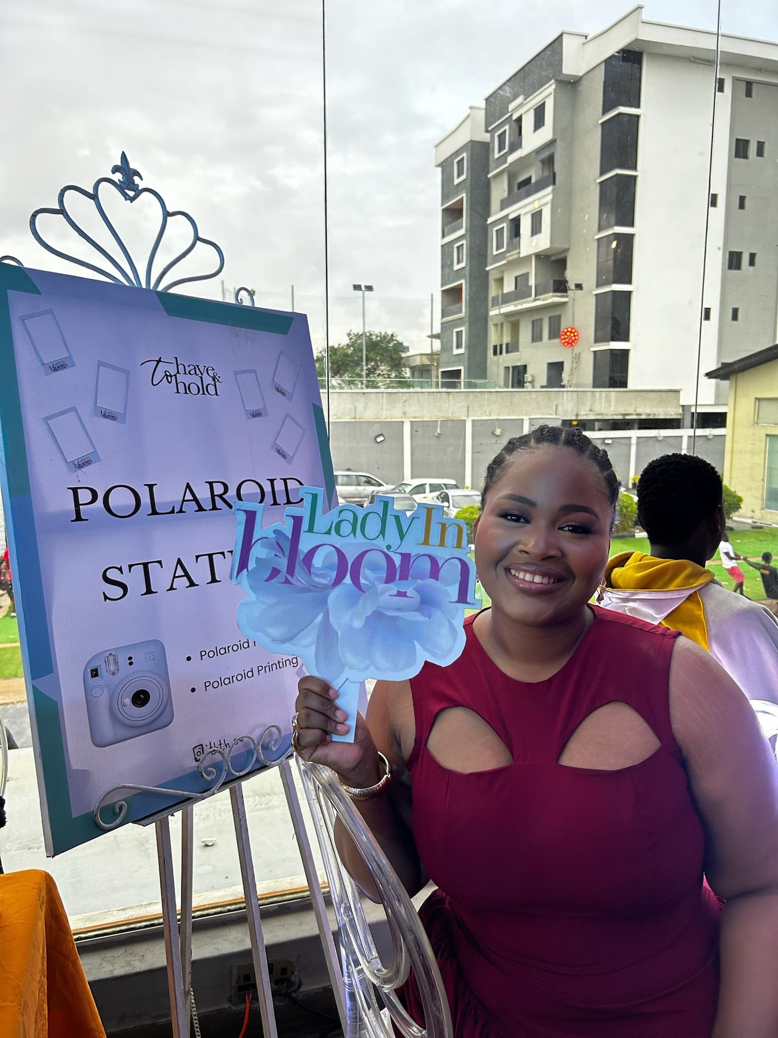 lady in bloom event polaroids