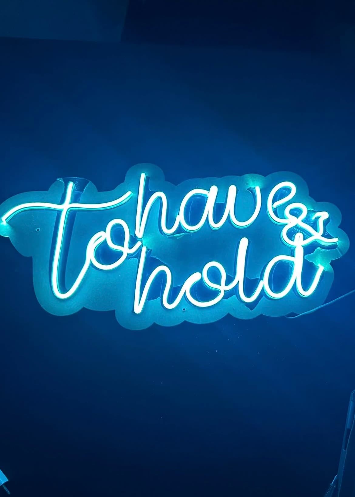 to have & to hold in neon blue